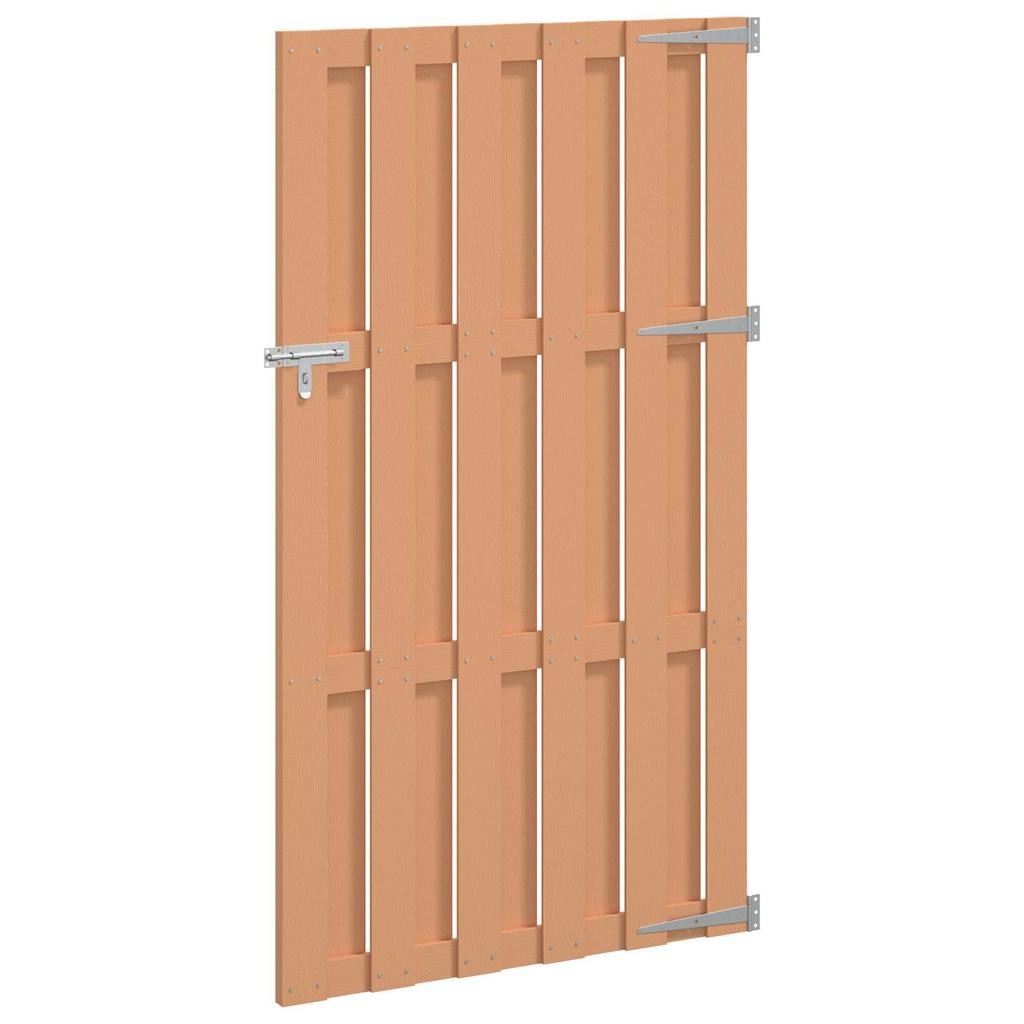 Brama Ogrodowa 100 x 180 cm WPC i Aluminium Brązowa
