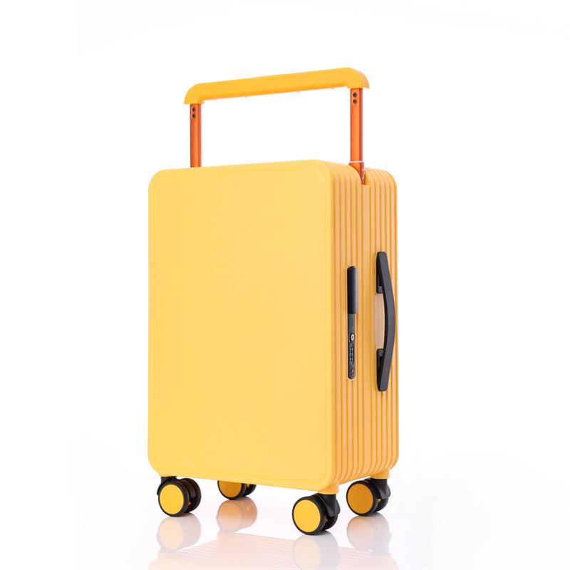 26" Wide Pull Rod Luggage: 20" Lightweight Female Carry-on Suitcase with Silent Wheels and Password Lock.