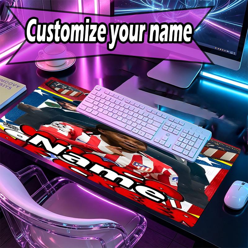 Custom Name Personalized football team Pattern Mousepad, Laptop PC Desk Mat, Decorative Desk Mat for Home Keyboard Pad Gift
