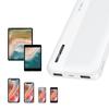 LogiLink Powerbank 10000 mAh White USB-C + 2x USB-A Fast Charging LED