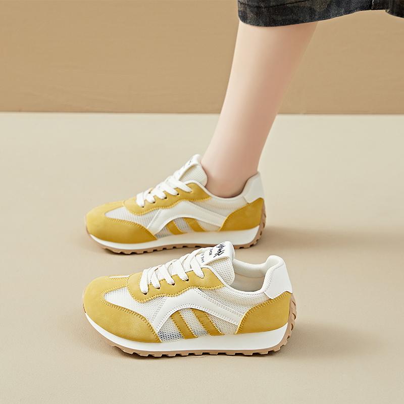 Fashion 2025 Summer Women's Korean Style Chunky Platform Sneakers Casual Running Sports Shoes Breathable Street Fashion