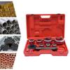 Manual Ratcheting Pipe Threader Kit BSTP Portable Pipe Threader Handheld Ratchet Pipe Threading Set with 7 Dies Set