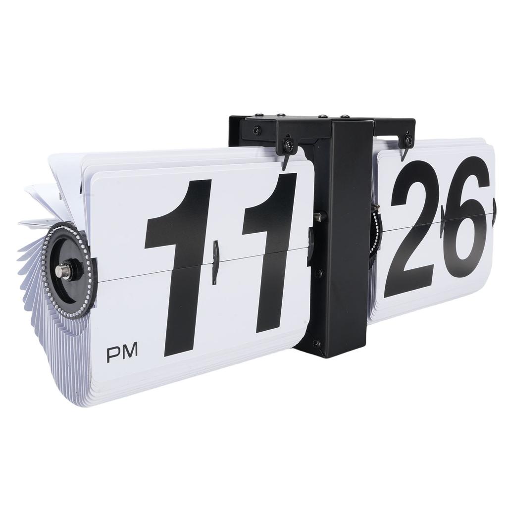 Digital Flip Down Clock 12H Vintage Automatic Mechanical Flip Desk Clock for Home Office Decor