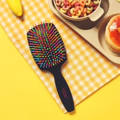 Rainbow Volume S Paddle Brush (Black, Pink)