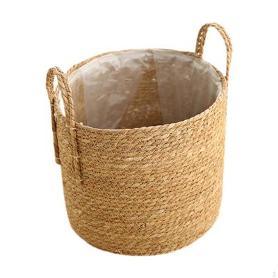 Blumentopf Abdeckung Woven Pflanzen Korb Vase Halter Geflochtene für