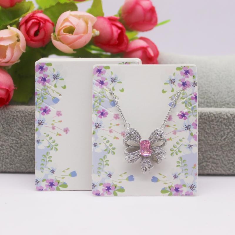 50/100 Pcs 5.1X6.3cm White/kraft Paper Multiple Earring Necklace Display Card