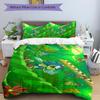 Sonic Jungle Adventure Printed 3pcs Bedding Set Soft Microfiber 1 Duvet Cover And 2 Pillowcases Home Bedroom Decor Xmas Gift K1830