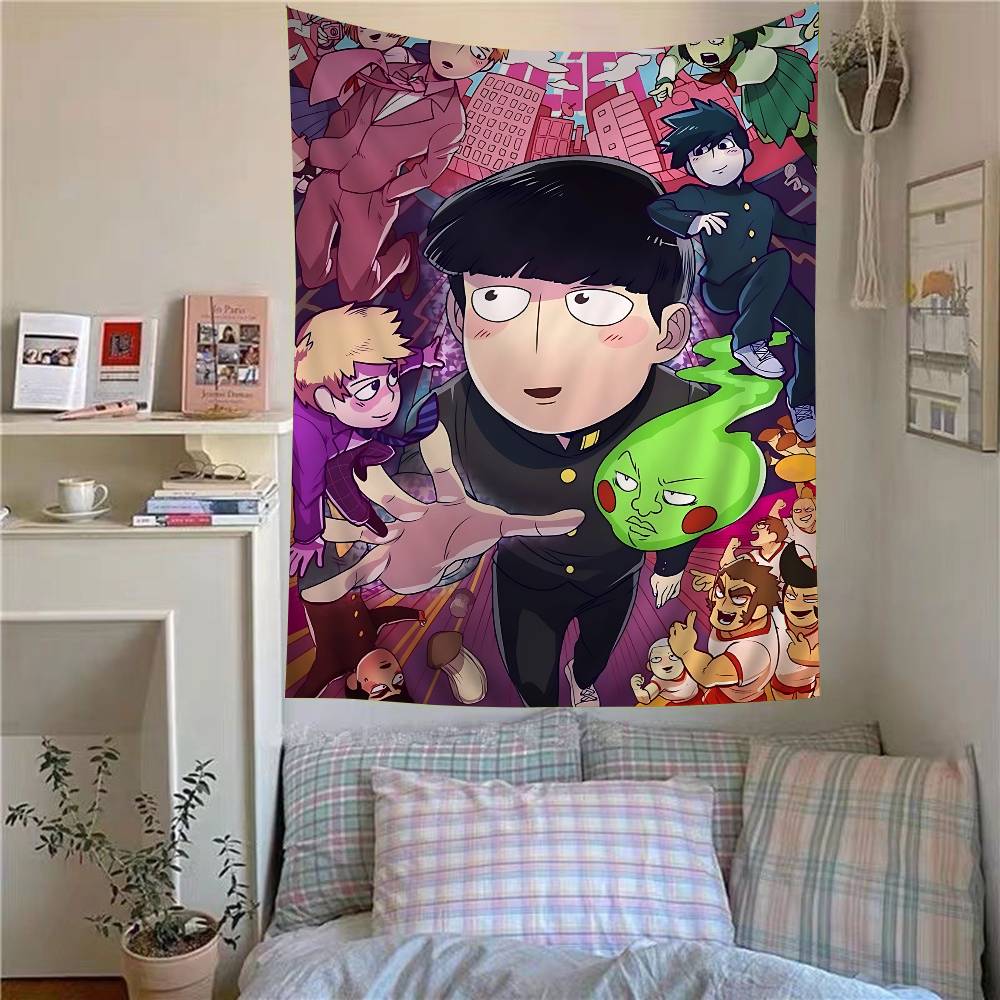 

Anime Mob Psycho 100 Anime Tapestry Hippie Flower Wall Carpets Dorm Decor Wall Hanging Home Decor 74x94cm(29x37in)