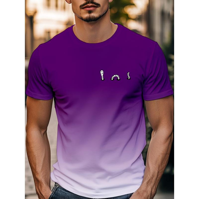 Cross-border Street-style Men's Short-sleeve Personalized Color Pattern Printed Summer Short-sleeve T-shirt
