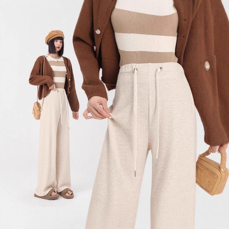 Maternity pants autumn wear wide-leg pants spring and autumn new models do not restrain the belly small straight glutinous rice trousers