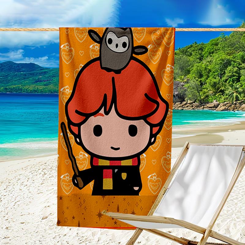 Ultra-Soft Beach Towel with Harry Potter Theme,Ideal for Pool - Camping, Diving - Perfect Travel Essential, Vibrant Beach Towel.