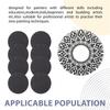 A34R 8 Pcs 15Cm Black Mandala Kraft Paper Round Cardboard For Painting DIY Cardboards For Artist Painter
