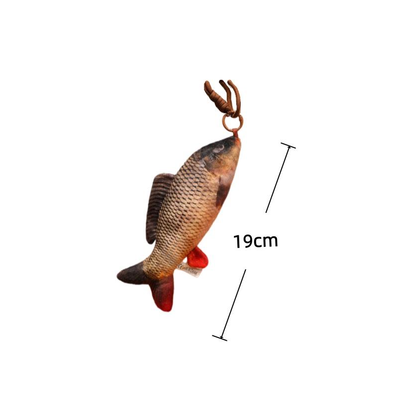 Simulierte Fisch-Plüschanhänger Fisch-Plüschtiere Schlüsselanhänger Rucksack-Deko-Spielzeug Kreativer Autoschlüsselhalter Geburtstagsüberraschung Geschenke brown
