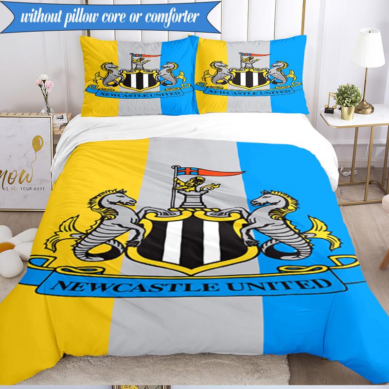 3-delige Zachte Beddengoedset met United Crest Print, Inclusief 1 Dekbedovertrek En 2 Kussenslopen Perfect voor Slaapkamer, Studentenkamer, Fan cadeau