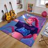 Custom KPop Demon Hunters Mat Personalized Name, Polyester Washable Indoor Entryway Rug, Gift for Christmas, Easter, Thanksgiving Day