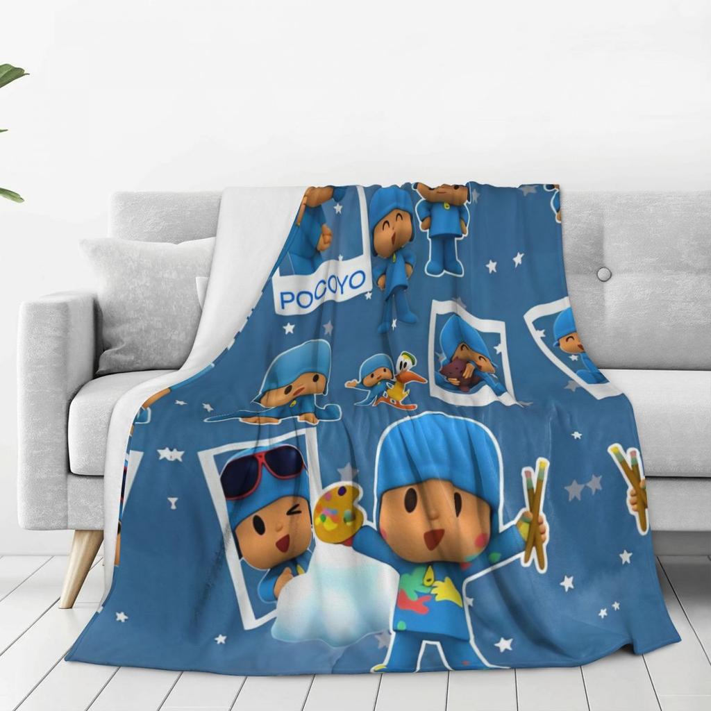 P-POCOYO Elly Pato Fred Lula Sleepy Bird (2) Blanket Quality Warm Soft Throw Blanket Spring Picnic Bedroom Novelty Bedspread