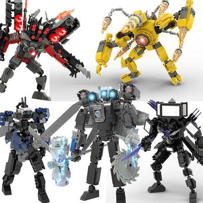 MOC Skibidi Toilet Bausteine Set für Kinder Titan Kameramann Speakerman Modell Klassisches Spielzeug für Jungen Geburtstags-Weihnachtsgeschenke