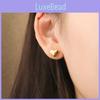 Modern Stainless Steel Heart Earrings For Women With Durable Coating For Casual Wear