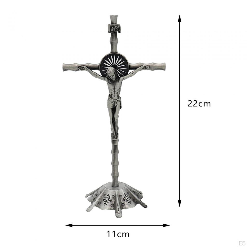 Cross Crucifix Wall Statue Figurine Tabletop Prayer Standing with