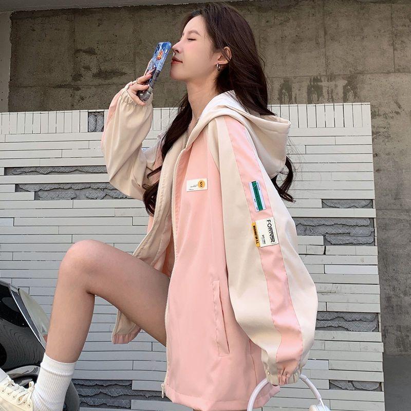 American Retro Splicing Hooded Baseball Uniform Spring and Autumn New Loose Korean Student All-match Fashion Brand Coat Children