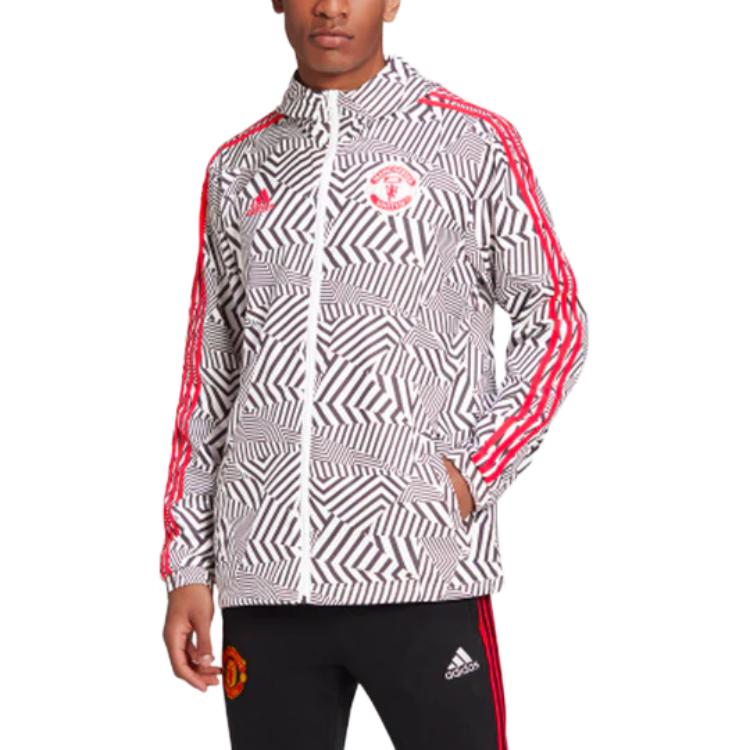 Adidas Manchester United Jackets Men's White Hooded Moderate Other FR3843