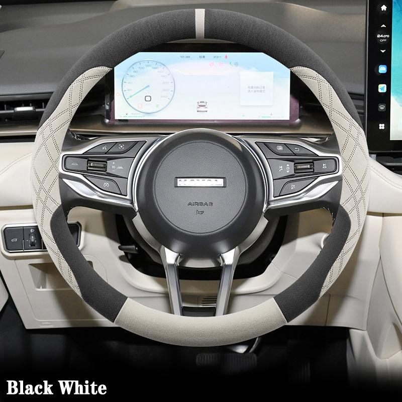 Suede Car Steering Wheel Cover For Haval H6 2011 2012 2013 2014 2015-2026 Ultra Thin Anti-slip Sweat Proof Auto Accessories