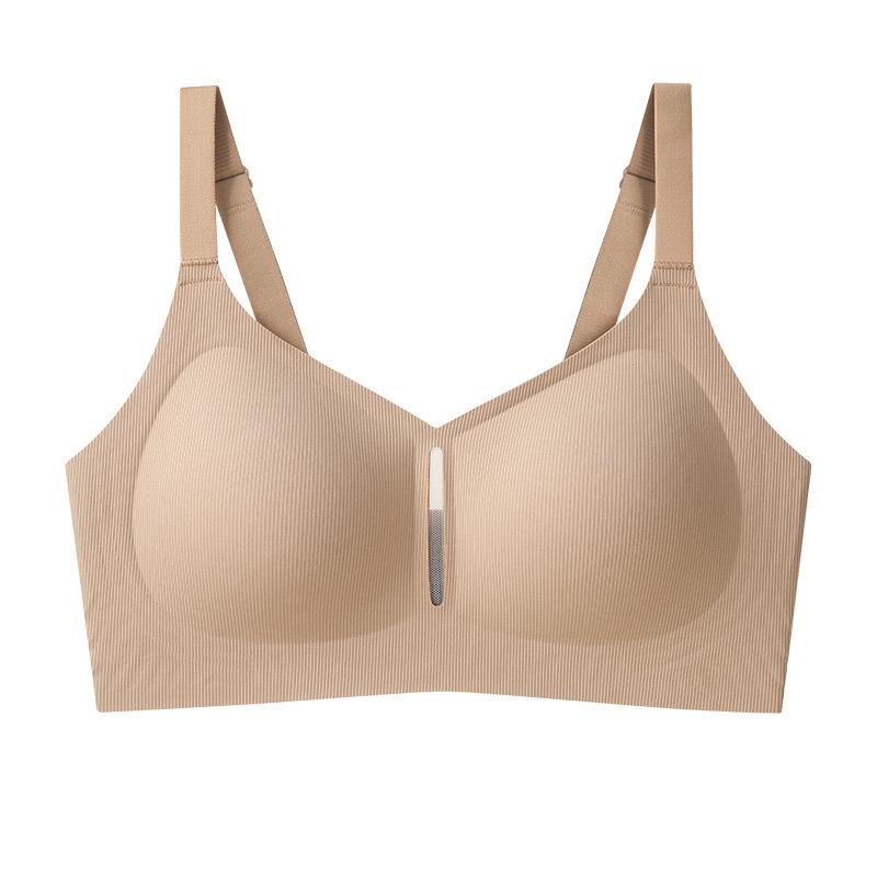Women s Seamless Full Cup Jelly Strip Bra - Soft Support, Anti-Sagging, Side Support, Adjustable, Gathered Fit 36
