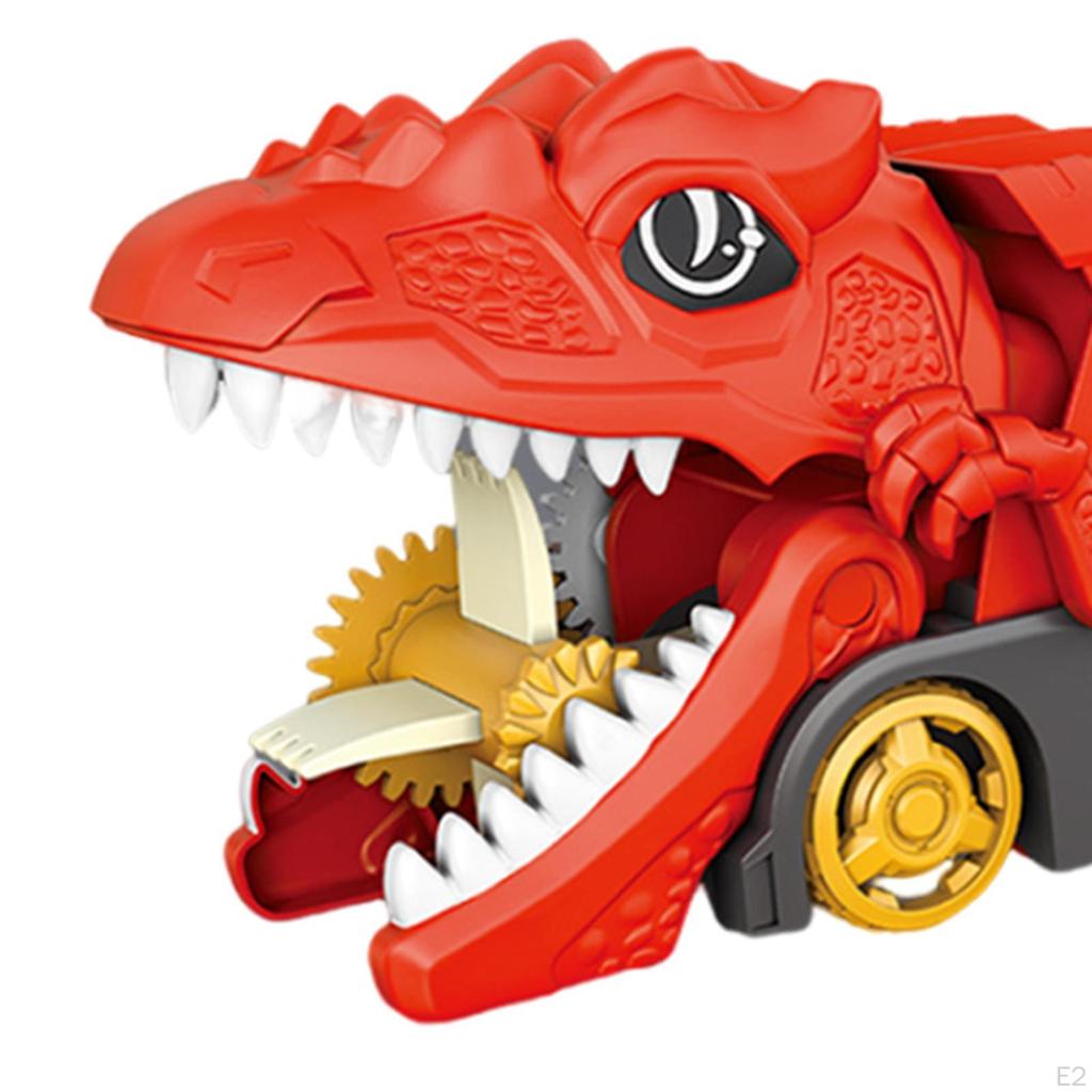 Dinossauro Hauler Track Toy Educacional para Meninos, Engraçado Transforma-se em Dino Idades 3 Anos