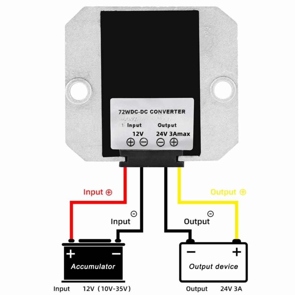 72W Boost Converter 12V to 24V Voltage Reducer Stable Output Power Converter  Car Power Supply