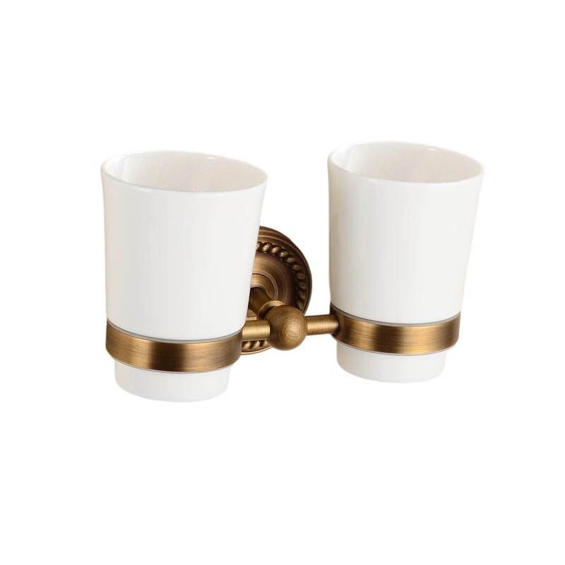 Yipan Antique European Twisted Towel Rack with Double Cups