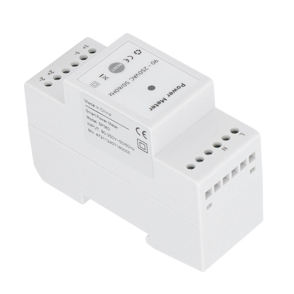WiFi Energy Meter with 2 80A Clamp Current Transformer Single Phase KWh Power Multimeter for Solar PV System 90‑250VAC
