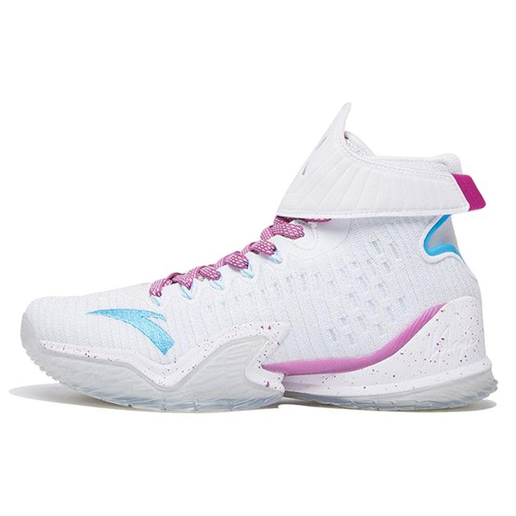 

New Anta KT3 Thompson High Top Performance Basketball Shoes Men s White Blue Pink 112031103S-2 40