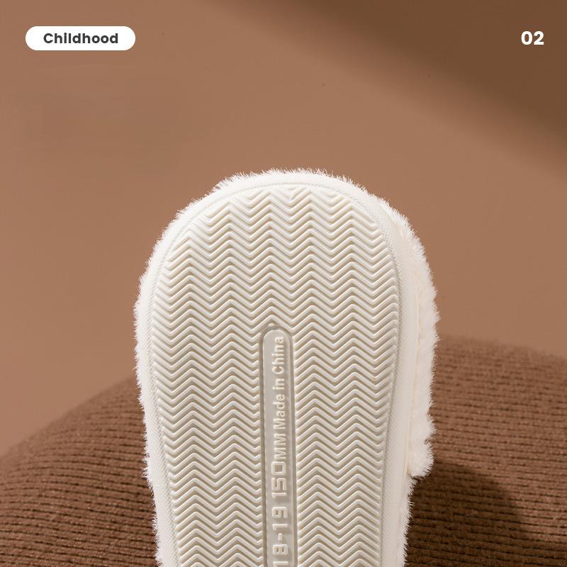 Fashion Children's Cotton Slippers Autumn And Winter Anti-skid Girls Cute Cartoon Boys Home Infants Comfortable Christmas Present Gift