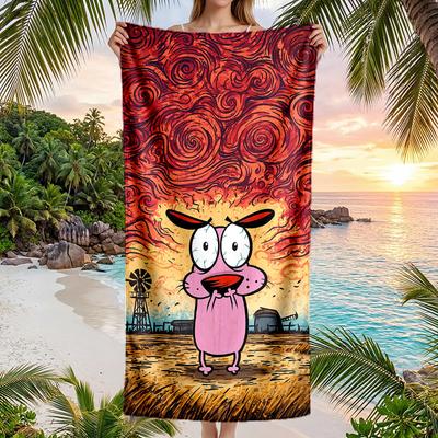 Large Beach Towel Quick Dry Absorbent Towel For Beach IndoorCourage the Cowardly Dog