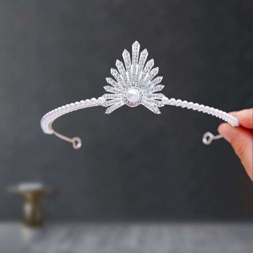 Simple Design Wedding Bride Crown Crystal Rhinestone Princess Crown Wedding Ceremony