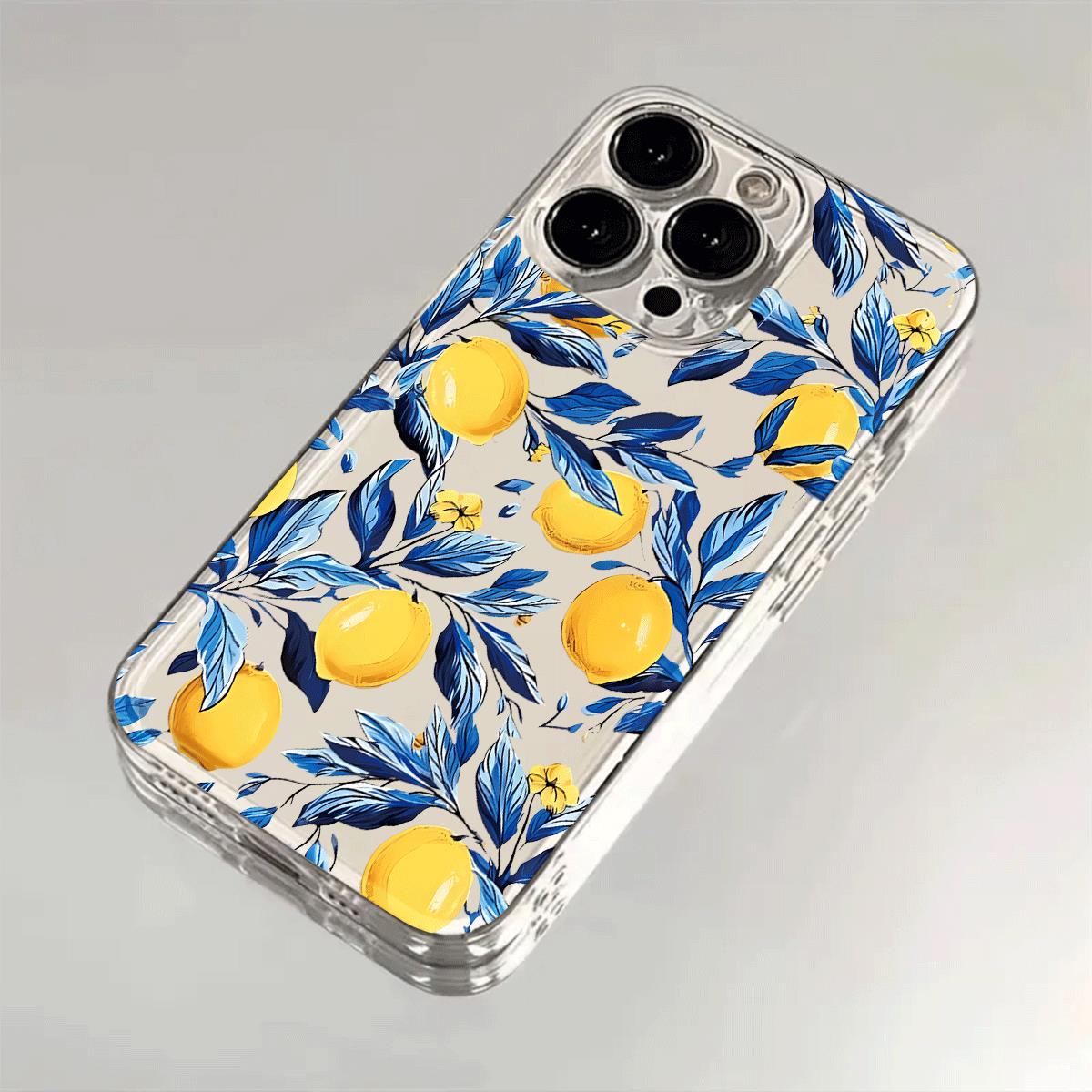 

Летний Фруктовый Желтый Лимон Чехол для Телефона Для iPhone 16 15 14 13 12 11 Pro Max Mini X XS SE 7 8 Plus 16E Ударопрочный Прозрачный Чехол iPhone 7 8 SE