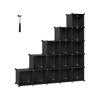 15-Cube Storage Unit, Shoe Rack, DIY Shelving System, Stackable Cubes, PP Plastic Shelf, Wardrobe, Closet Divider, for Bedroom, Office, Black