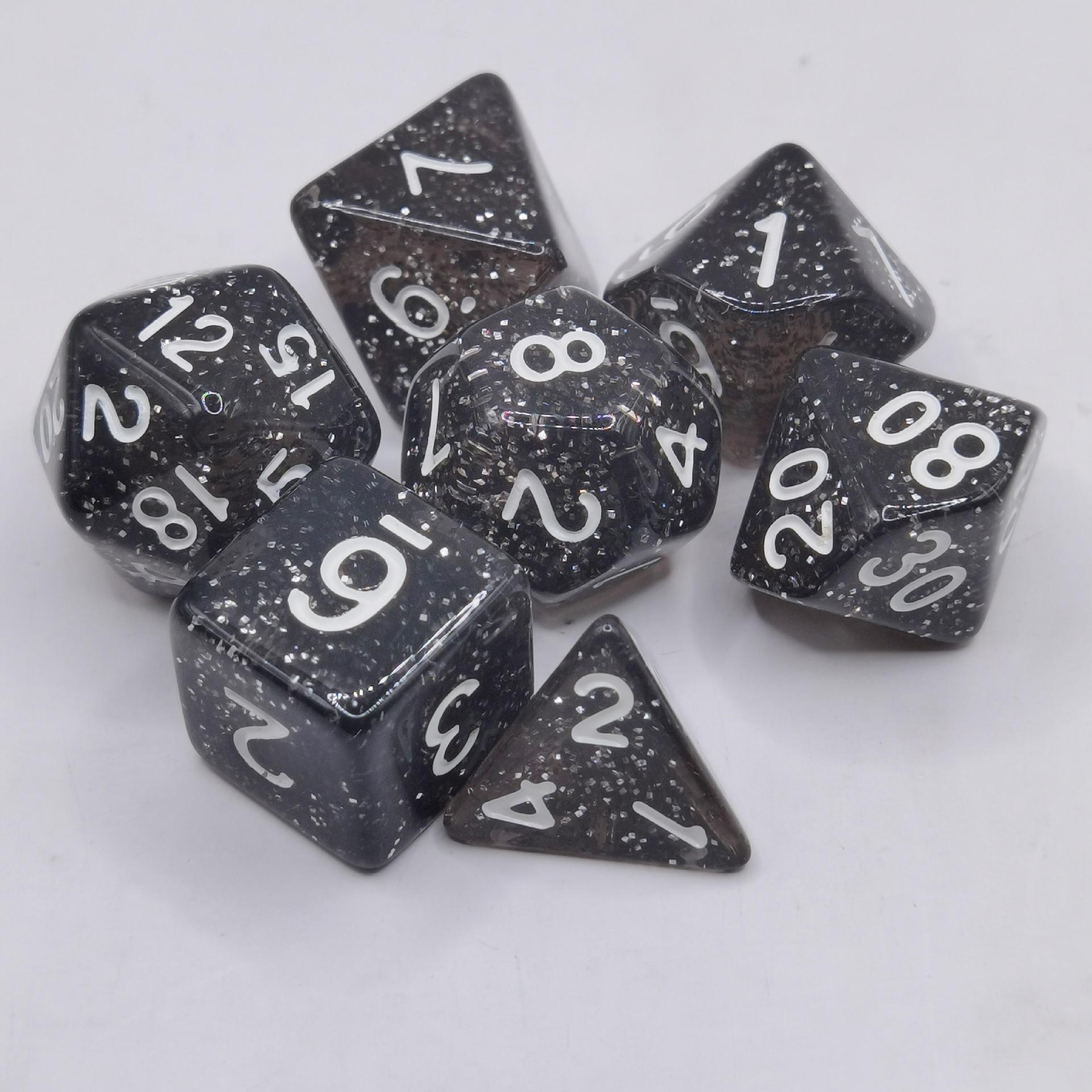 

7Pcs/Lot Resin Multifaceted Dice D&D D4 D6 D8 D10 D% D12 D20 Polyhedral TRPG Games Настільна гра Dice 315