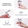 Metal Eyelash Curler With Eyelash Separating Comb Tool And 6 Replacement Refill Pads (Black)