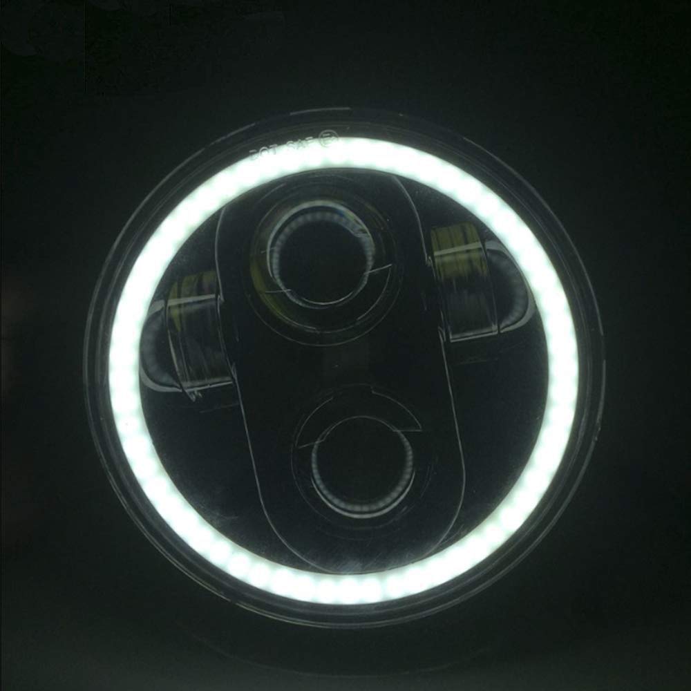 Sportster Scheinwerfer 5,75 Zoll LED Scheinwerfer mit Squid Ring, Tagfahrlicht und Blinkerfunktion,