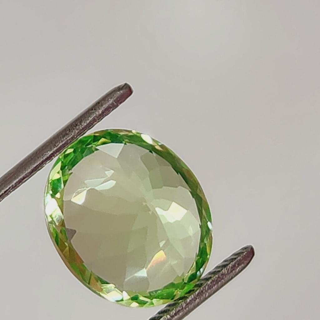 9.20 Cts Natural Ceylon Green Sapphire Oval Cut Gemstone Certified