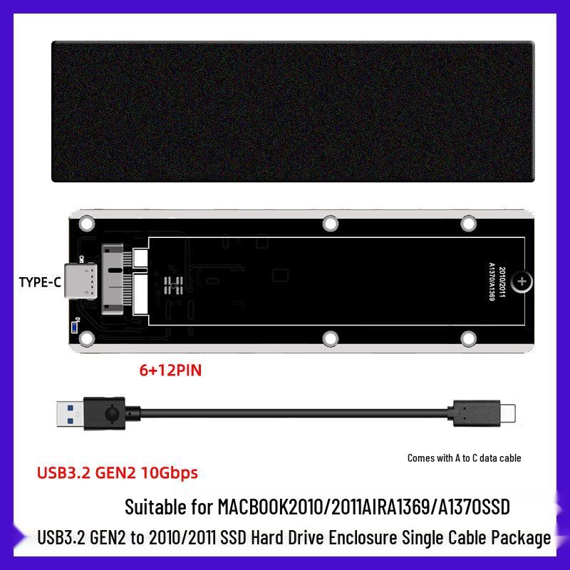 

USB 3.2 10Gbps SSD Enclosure for MacBook 2010/2011 A1369/A1370 Models