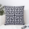 Greek Key Navy Pillowcase Polyester Cushion Comfort Throw Pillow Sofa Decorative Cushions Used for Home Bedroom Living Room