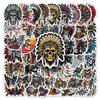 50 Chief Skull Graffiti Stickers Personalized Horror Tribal Style Decorative Water Cup Mobile Skateboard Stickers