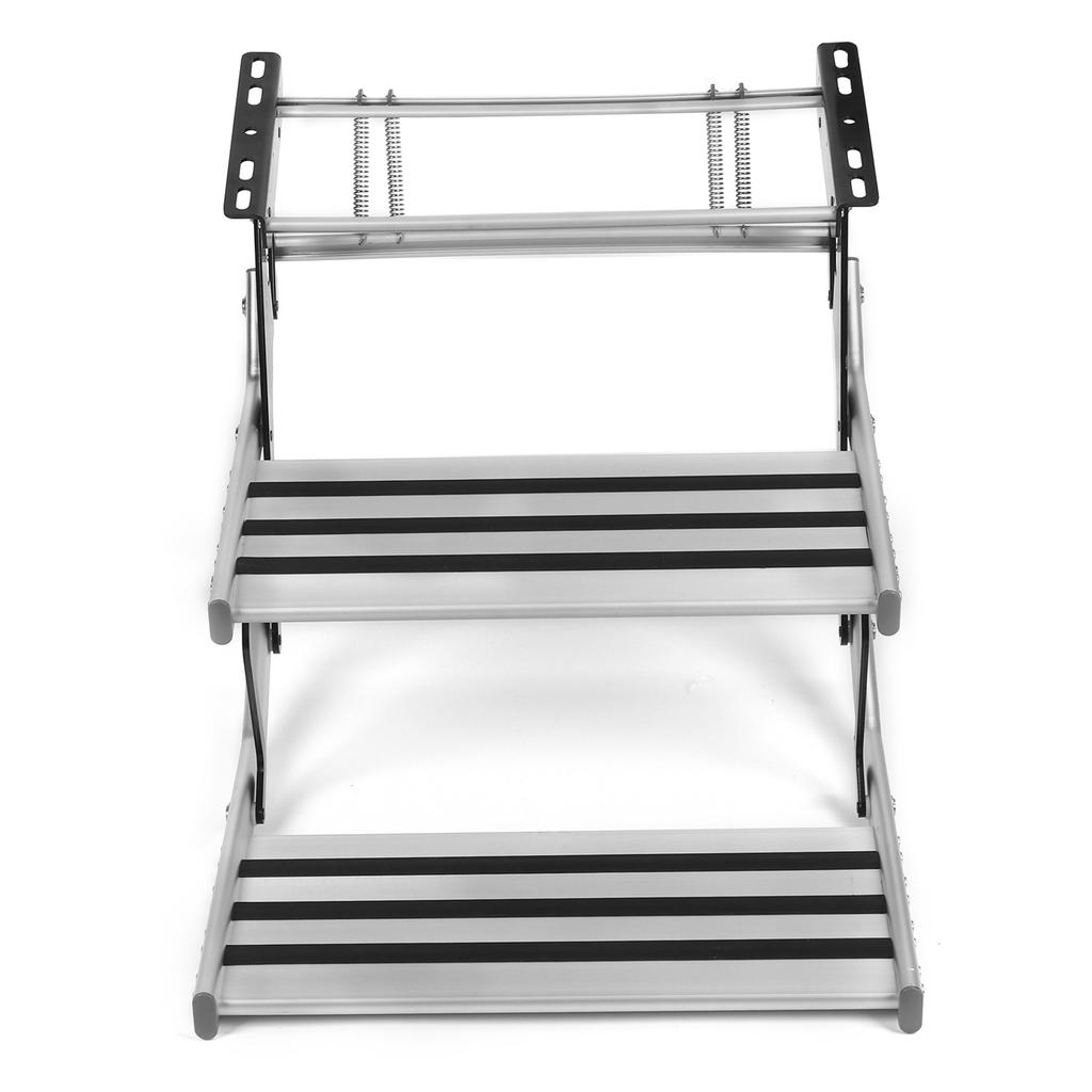Wohnmobil Doppeltreppe Manuell Faltbar Aluminiumlegierung Leiter mit Befestigungsschraube Stange AntiRutsch M10 Montage