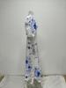 2026 Spring Women's Casual One-Shoulder Print Lantern Sleeve Slim Fit Dress