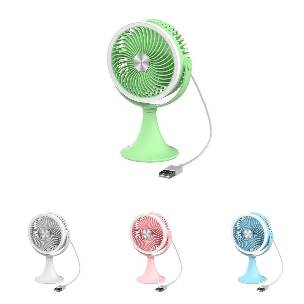 Desktop Illuminated Mini Fan Outdoor Lamp Table Fan Usb Charging Indoor Outdoor Portable Electric Fan White Plug Version)