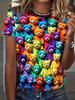 Cute Animal Chicken Cartoon 3D Print Women's T-Shirts Casual Short Sleeve T Shirt O-Neck Tees Harajuku Y2K Tops Female Clothing