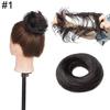 100% cabello humano moño Scrunchies Updos donut moño extensiones de cabello envolver cola de caballo