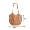 Yogodlns Solid Color Crochet Tote Handbag Summer Beach Scarf Decor Fashion Women's Mesh Woven Shoulder Bags Large Capacity Knitting Underarm Bag